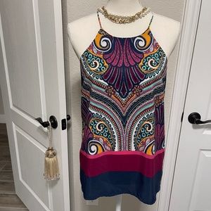 NWT Renee C/ StitchFix- Colorful Jayani Racerback Spaghetti Strap Top- Small